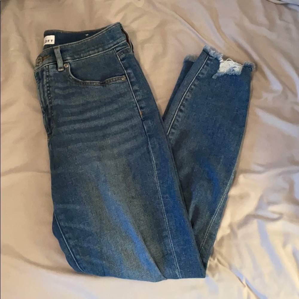 Brand new Petite Loft high waisted skinny jeans
